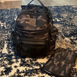 Camo Backpack with Matching Pouch